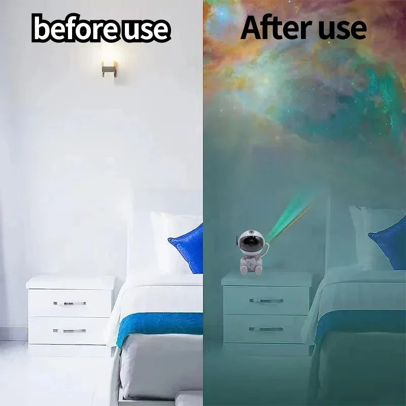 Astronaut Starry Sky Projection Light Night Light Starry Sky Porjectors Lamp Decoration Children Gifts Stars Nebula Water Ripple